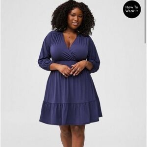 Mini Studio Knit Surplice Tiered - Torrid